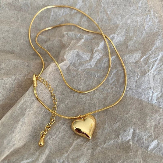 Gold-Plated Anti Tarnish Heart Themed Pendant