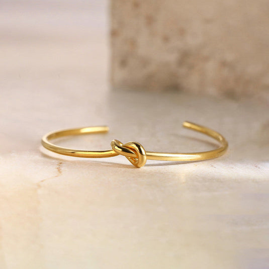 Gold Plated Anti Tarnish Stainless Steel Contemporary Cuff Bracelet