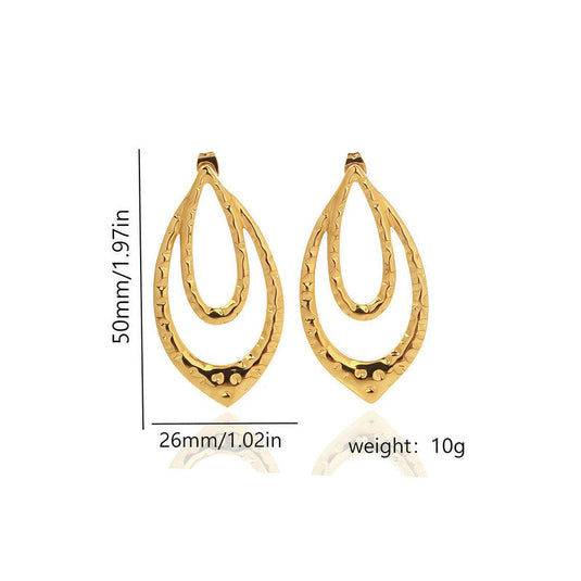 Gold-Plated Anti Tarnish Stainless Steel Contemporary Earrings
