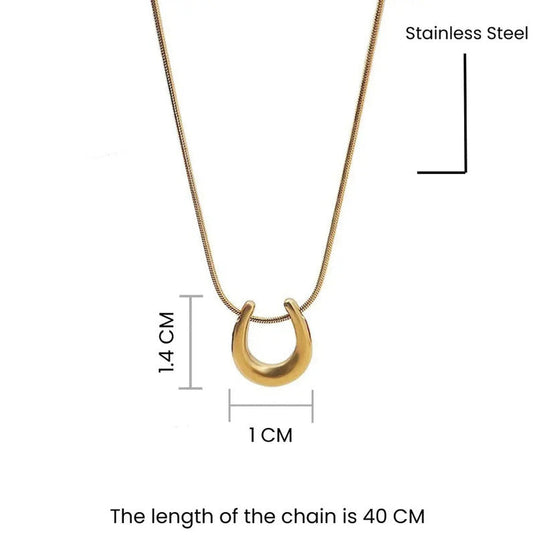 Gold-Plated Stainless Steel Anti Tarnish Geometric Shaped Pendant For Women