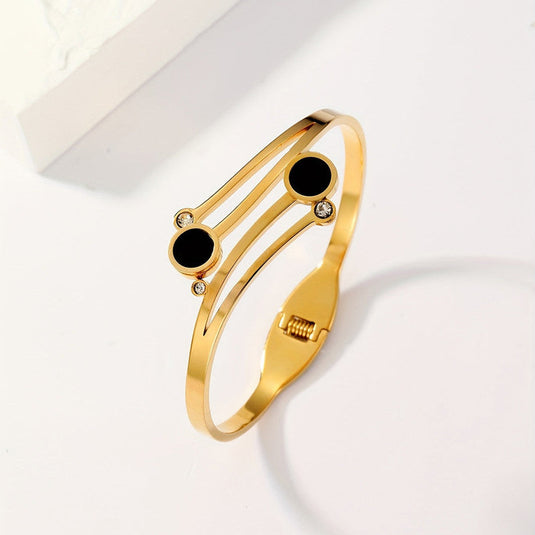 Gold Plated Stainless Steel Contemporary Anti Tarnish Geometric Bracelet