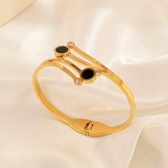 Gold Plated Stainless Steel Contemporary Anti Tarnish Geometric Bracelet