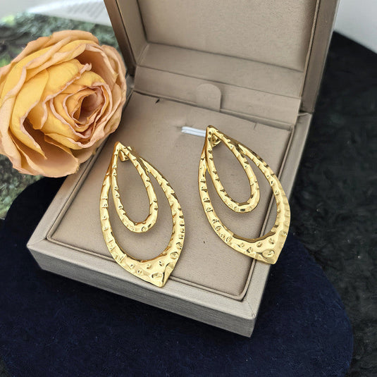 Gold-Plated Anti Tarnish Stainless Steel Contemporary Earrings