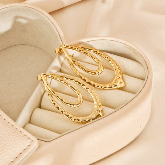 Gold-Plated Anti Tarnish Stainless Steel Contemporary Earrings