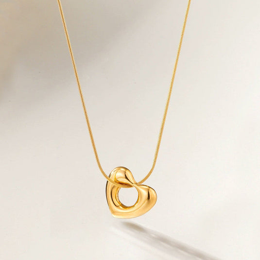 Gold Plated Anti Tarnish Stainless Steel Heart Themed Pendant