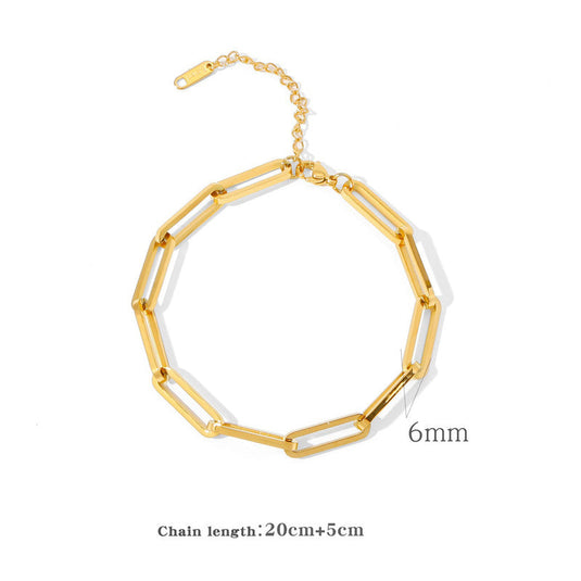 Gold Plated Anti Tarnish Stainless Steel Rope Style Wraparound Bracelet