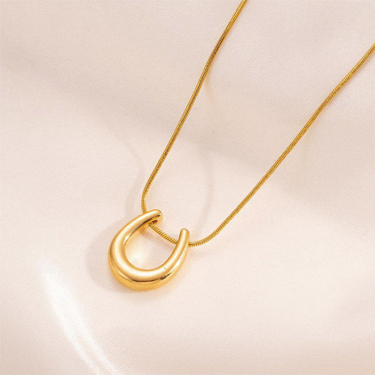 Gold-Plated Stainless Steel Anti Tarnish Geometric Shaped Pendant For Women
