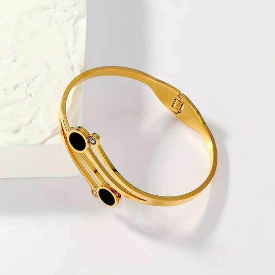Gold Plated Stainless Steel Contemporary Anti Tarnish Geometric Bracelet